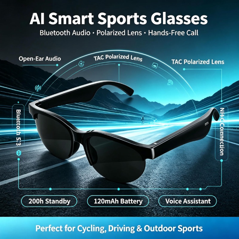 Lunettes de sport intelligente - Smart Glasses Lens avis et prix