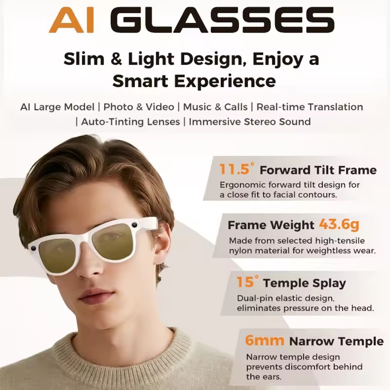 Nouveau 800W 4k HD caméra lune - Smart Glasses Lens avis et prix