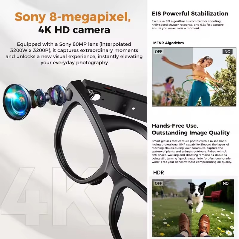 Nouveau 800W 4k HD caméra lune - Smart Glasses Lens avis et prix